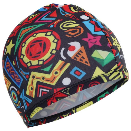 Цена за 2 шт. Шапочка для плавания детская ONLYTOP Fusion, тканевая, обхват 46-50 см