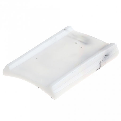 Набор для ванной "Камея" 4 предмета: дозатор для мыла 300мл; мыльница 12,4х8,5х1,8см; стакан для зубных щеток и зубной пасты; стакан 270мл; фурнитура пластик "под золото", акрил, бело-серый, в коробке (Китай)