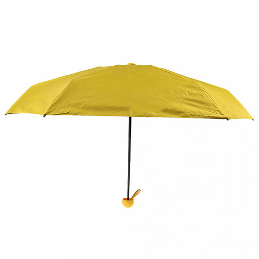 Зонт-мини механический Палитра UPF50+ ткань эпонж (полиэстер) + черное УФ-покрытие, 6 лучей, д/купола 90см, 5 сложений, 18см в сложенном виде, механизм против ветра, ручка с покрытием soft-touch, цвет желтый, 218гр (Китай) - Домашняя Мода фото 2