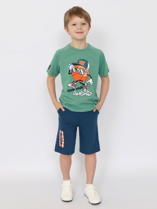 CSKB 63739-37-391 Футболка для мальчика,зеленый