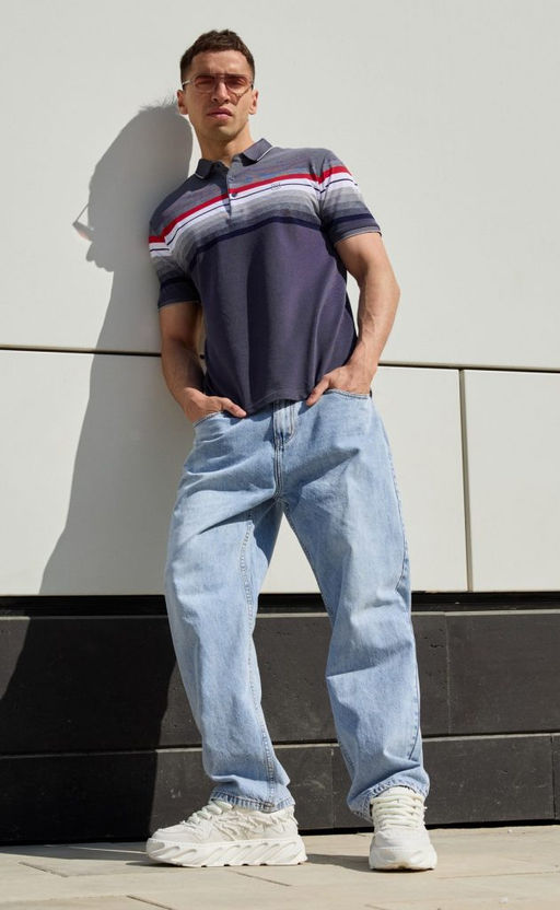 Джинсы муж. F2308-3 l.blue - Fine joyce фото 3