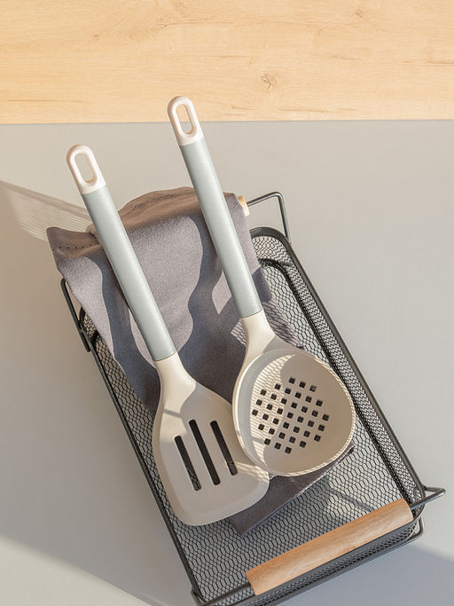 Набор кухонных принадлежностей из 2 шт. бежевый силикон, нейлон, ПП