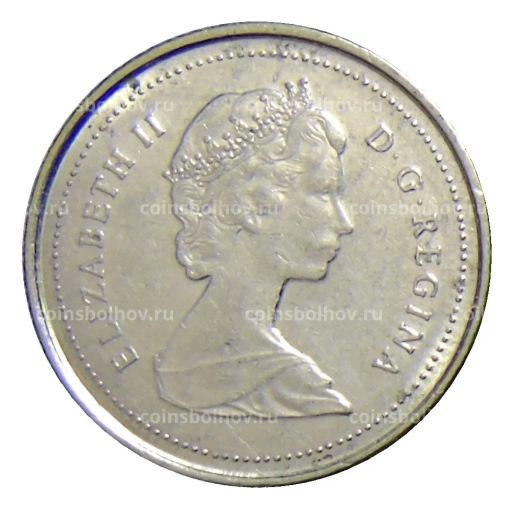 Монета 10 центов 1989 года Канада