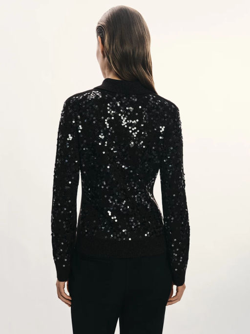 Приталенный кардиган с пайетками из вискозы / Zarina