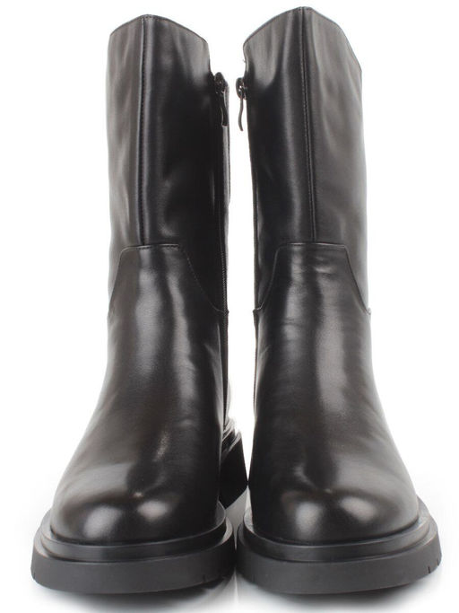 Z4228M BLACK Полусапоги зимние женские (натуральная кожа, натуральный мех) - Фабричный китай фото 9