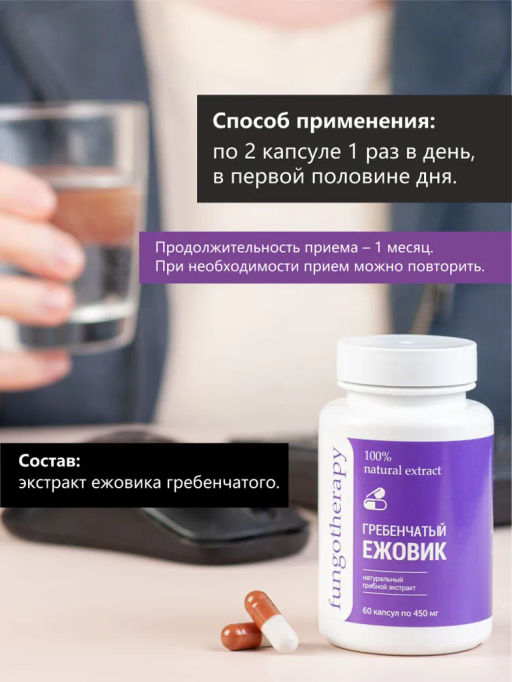 Бад Грибная серия Ежовик Гребенчатый Алфит Плюс 1739