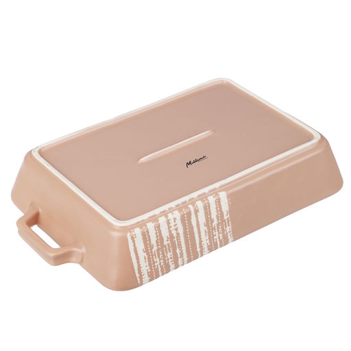 MILLIMI Форма для запек. и сервировки прямоуг. с руч. 31*19*5,5см,1,4л керам, бежева арт. 826-391
