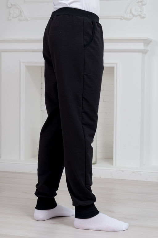 Брюки мужские из футера Оскар черный