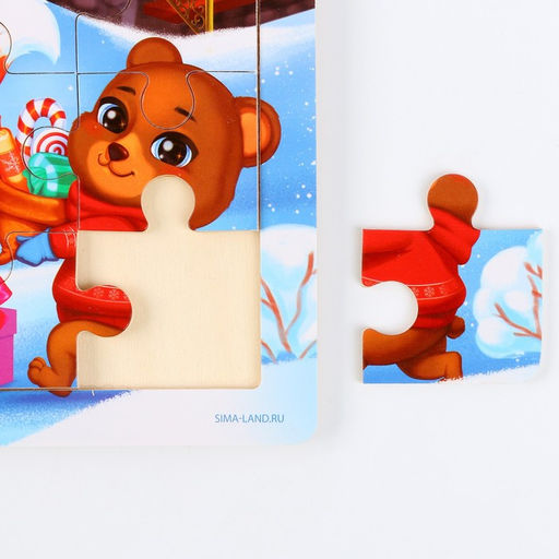 Пазл большой Весёлый праздник, 30 элементов - Лесная мастерская фото 5