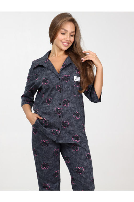 Пижама женская П-117.01 графит - Хороший трикотаж фото 6
