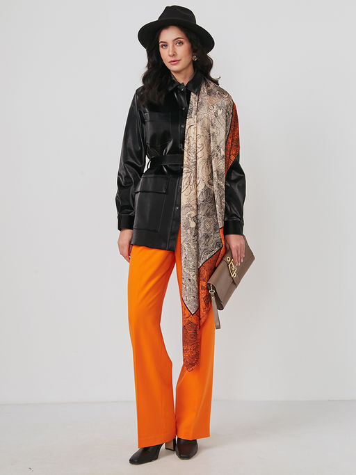 Большой, мягкий, тонкий и очень нежный двусторонний платок с рисунком - Tantino фото 12