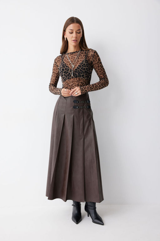 Юбка LYUSHe 4223 коричневый  фото 5