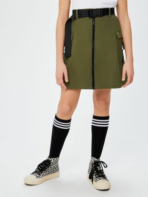 ACOOLA / Юбка детская для девочек Vaissen хаки  фото 2