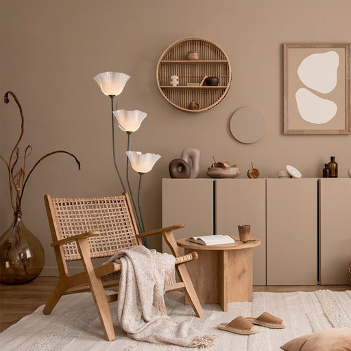 Торшер напольный BayerLux «Пион», 3×15 Вт, E27, черный