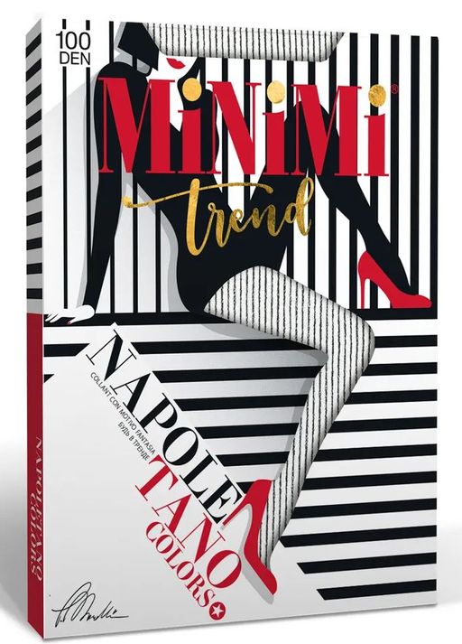 Колготки женские Mini  Napoletano COLORS 100(микрофибра полоски контрастные)