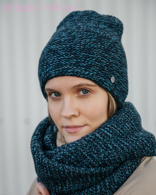 55335-1 Комплект женский (колпак+снуд) (56-58) - Static фото 24