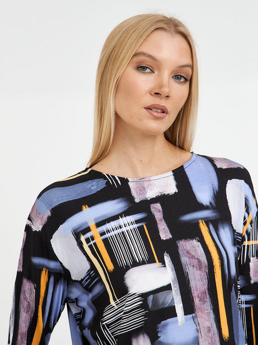 футболка женская черная с принтом - Glenfield фото 5