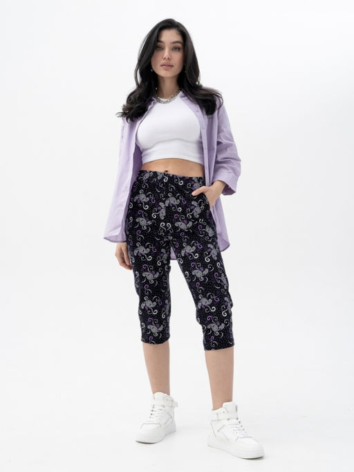 Бриджи жен.арт.1137/1-4,черно-сиреневые - Binita фото 2