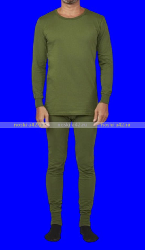Цена за 1 шт. 1 комплект - Термобелье мужское с начесом Узбекистан цвет ХАКИ