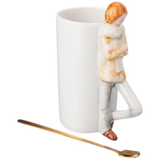 НАБОР КРУЖЕК ИЗ 2 ШТ. ВЛЮБЛЕННЫЕ 450 МЛ. С ЛОЖКАМИ (КОР=24НАБ.) - Lefard фото 3