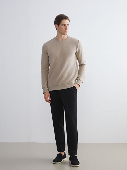 Bisiklet Yaka Erkek Sweatshirt