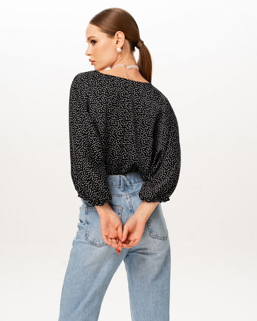 Блузка шёлковая с цельнокроеным рукавом 17.6.9 - Elena sorti фото 3