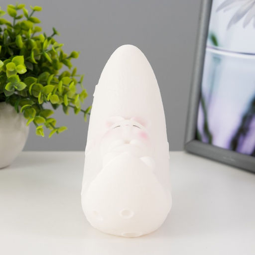 Фигурка светящаяся RISALUX «Зайка на луне», LED-ночник, 2 Вт, от батареек 3×LR44, белый, 14×6.5×12 см