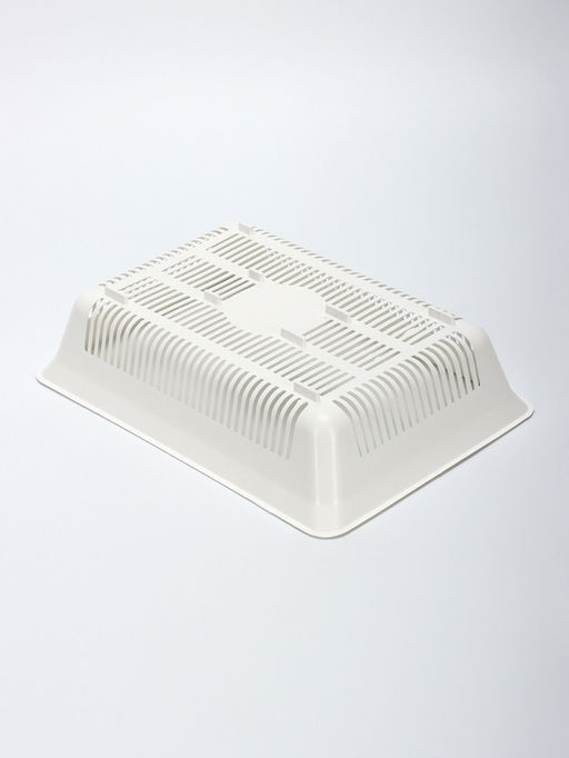 Туалет глубокий с сеткой 36×25×9 см, белый/серый