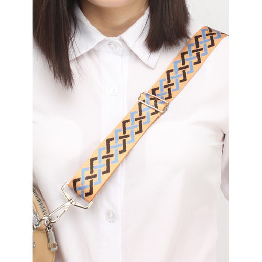 Плечевой ремень (стропа) ADEL-239/регулируемый, макс длина 150см, икат синий/черный/беж 251108