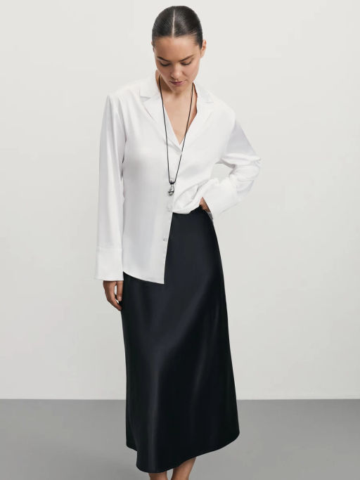 Атласная юбка миди / Zarina  фото 2