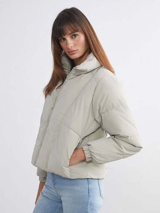 Dik Yaka Oversize Kad?n ?i?me Mont