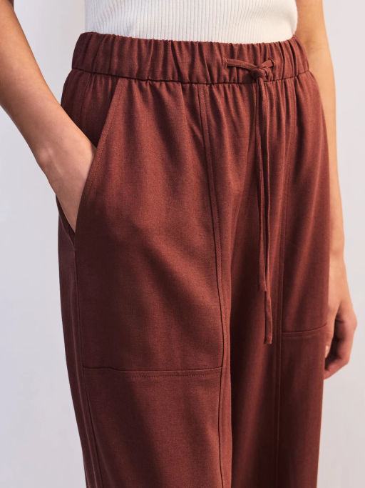 Льняные брюки с эластичным поясом ZR2605012106-21 / Zarina