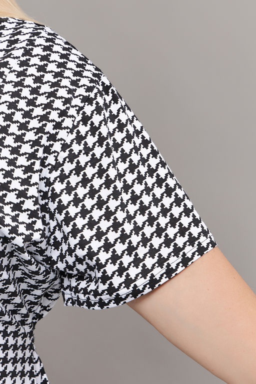 Халат домашний на молнии больших размеров Х-01 гусиная лапка