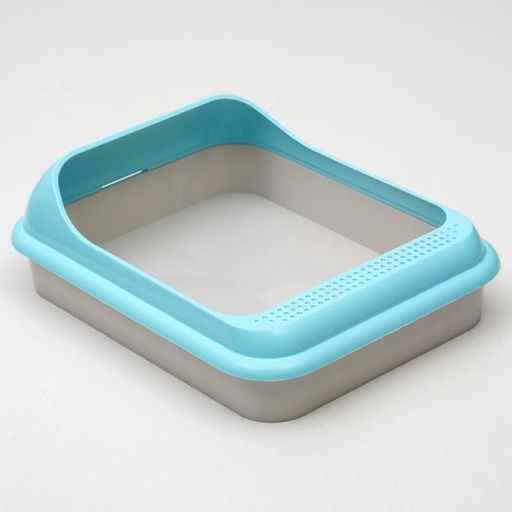 Туалет Мур-мяу для кошек, с рамкой 44 х 34 х 10 см, голубой - Пижон фото 4