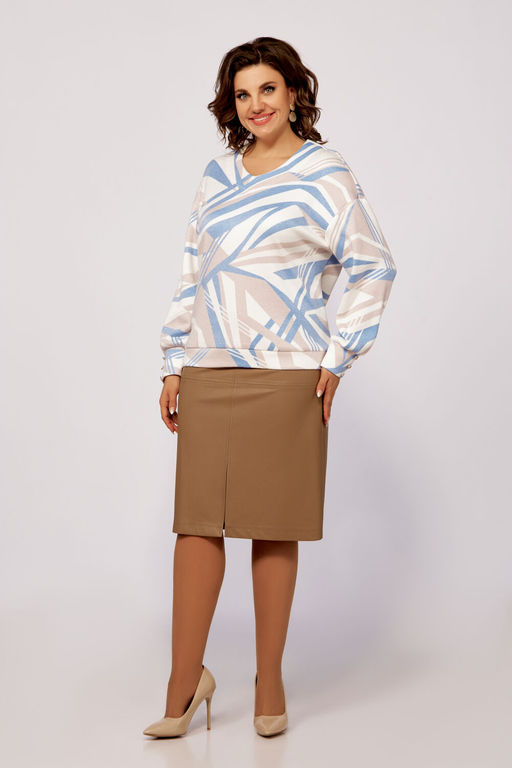 Блуза Swallow 803.2 черный+серебряный узор фото 116