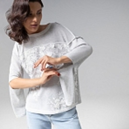 Лонгслив с разрезами на рукавах, Образ решает (grey)