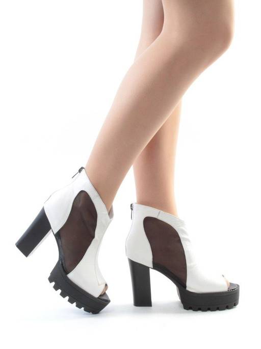 03-D7HY1-1 WHITE Полуботинки женские (натуральная кожа) - Фабричный китай фото 16