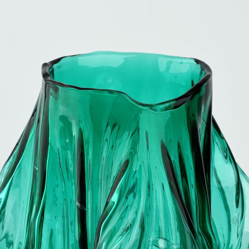 Ваза для цветов «Изумруд» из зеленого стекла 32×10,5×10,5 см