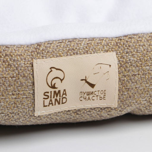 Лежанка для кошек и собак бежевая, 55х45х11 см - Пушистое счастье фото 5