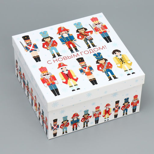 Набор новогодних подарочных коробок 10 в 1 «Щелкунчик», 10×10×6 – 28×28×15 см