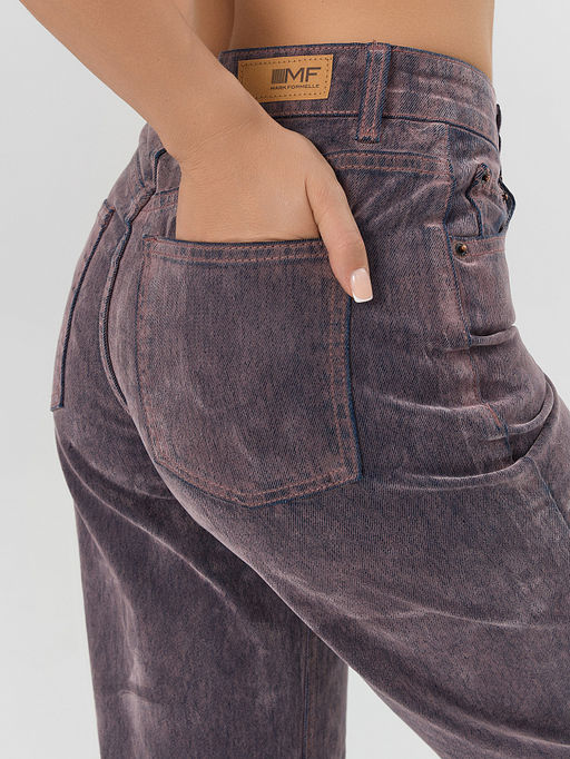 Джинсы женские wide leg пыльно-розовые - Mark formelle фото 6