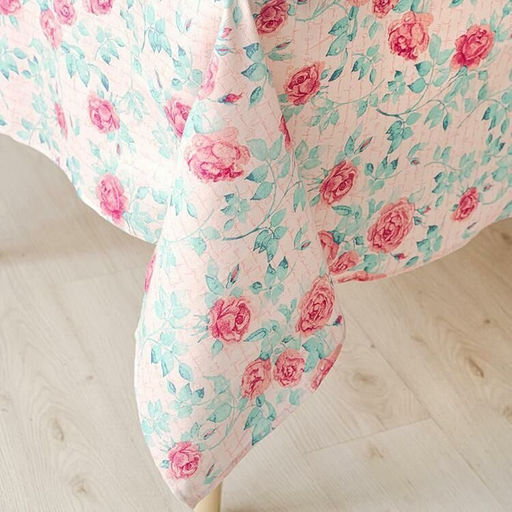 Скатерть льняная набивная Плетистая роза 145*180 см. п/лен - Лен поволжья фото 4