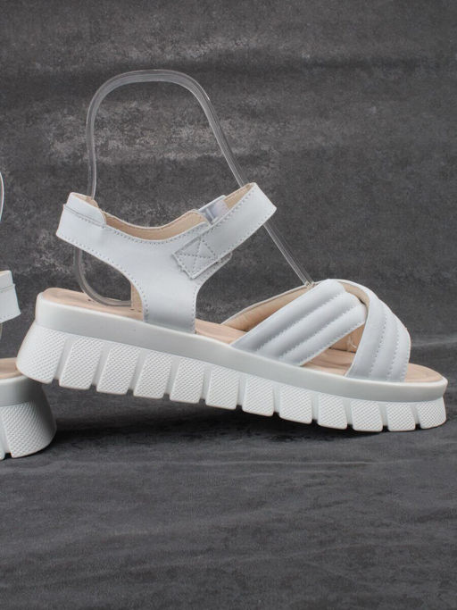 08-PED168-1 WHITE Босоножки женские (натуральная кожа)