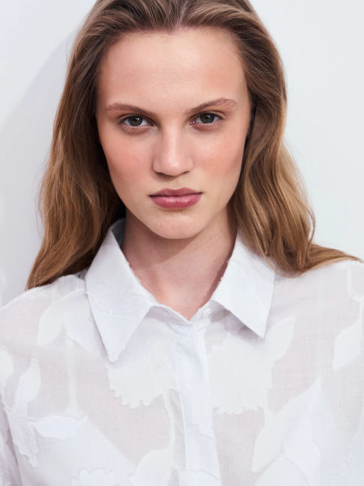 Свободная рубашка из хлопка ZR2605022005-2 / Zarina