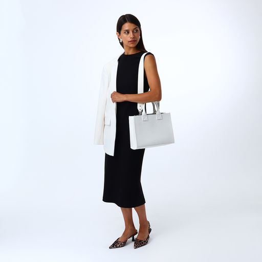 Сумка женская тоут TEXTURA на молнии, 33×9×23 см, белая