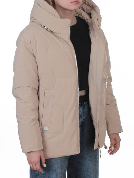 2396 BEIGE Куртка зимняя женская (150 гр. холлофайбер)