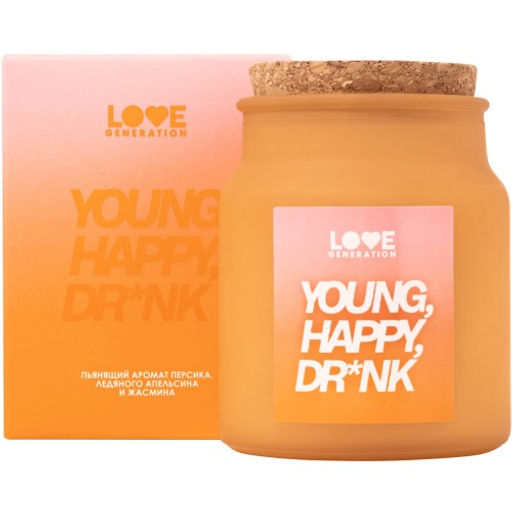 Love Generation Свеча для дома / Candle Young, Happy, Dr*nk  фото 2