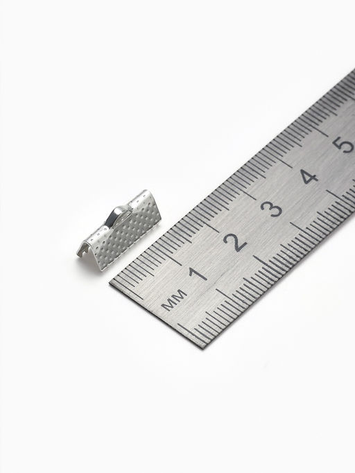 Цена за 2 шт. Зажим для ленты (набор 10 шт.) 16 мм СМ-341, цвет серебро