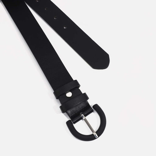 Ремень женский, ширина 3.5 см, винт, пряжка металл, цвет чёрный - Simaland фото 2