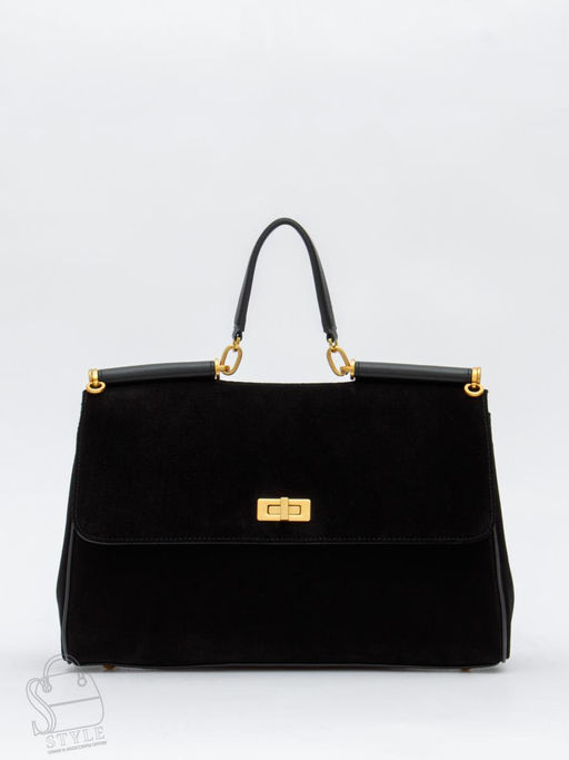 Сумка женская кожаная 1115M black Polina&Eiterou